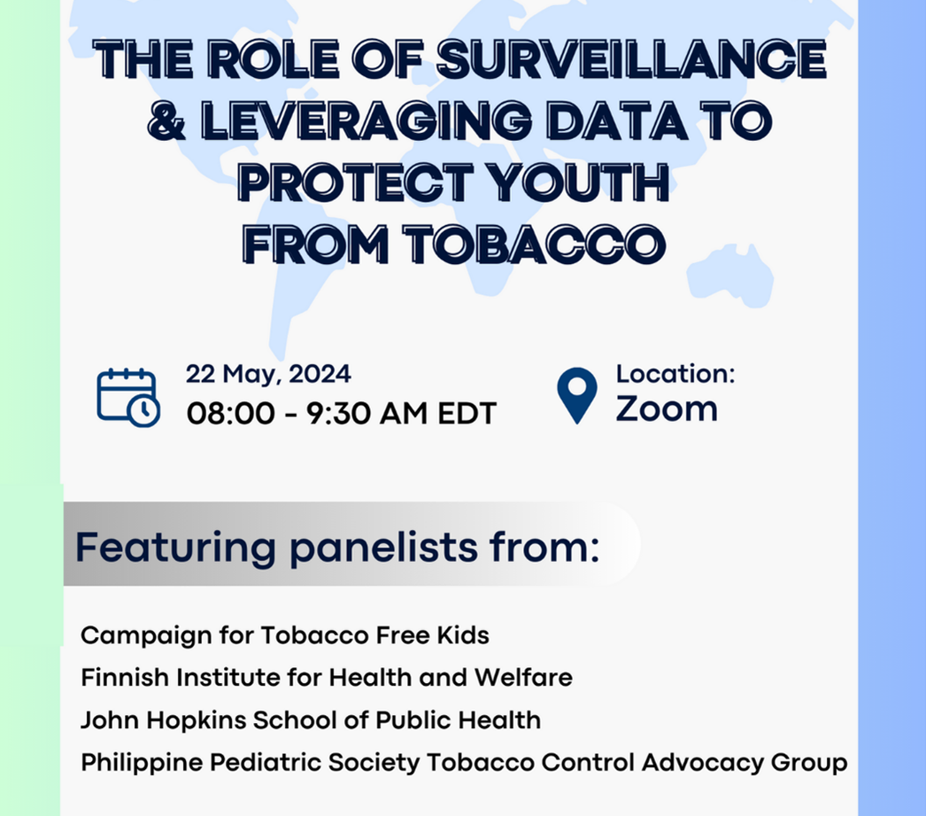 The role of surveillance and leveraging data to protect youth from tobacco webinar.